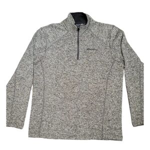 Eddie Bauer Women’s Medium Fleece 1/4 Zip Pullover Shirt Gray